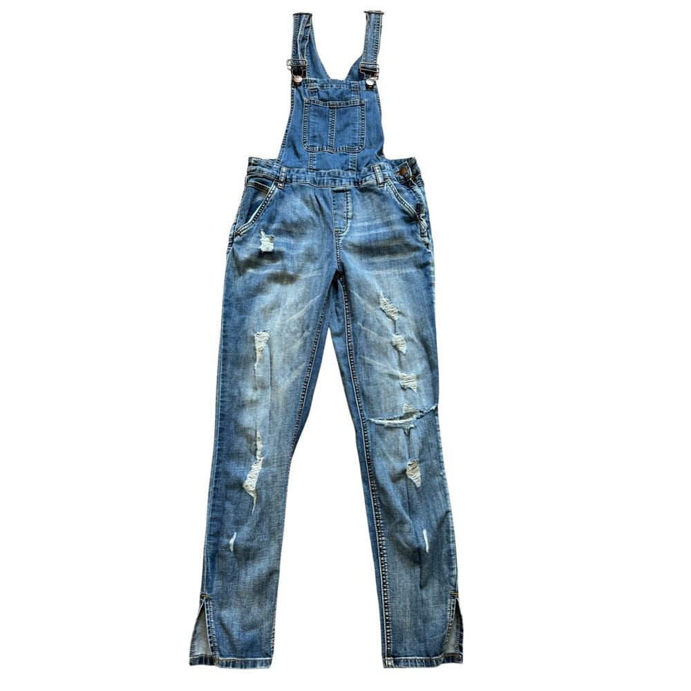 Vintage Y2K Dollhouse Distressed Medium Wash Overalls